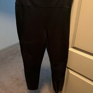Assets By Spanx Black Motorcycle Leggings